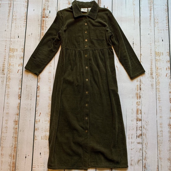 corduroy long sleeve dress